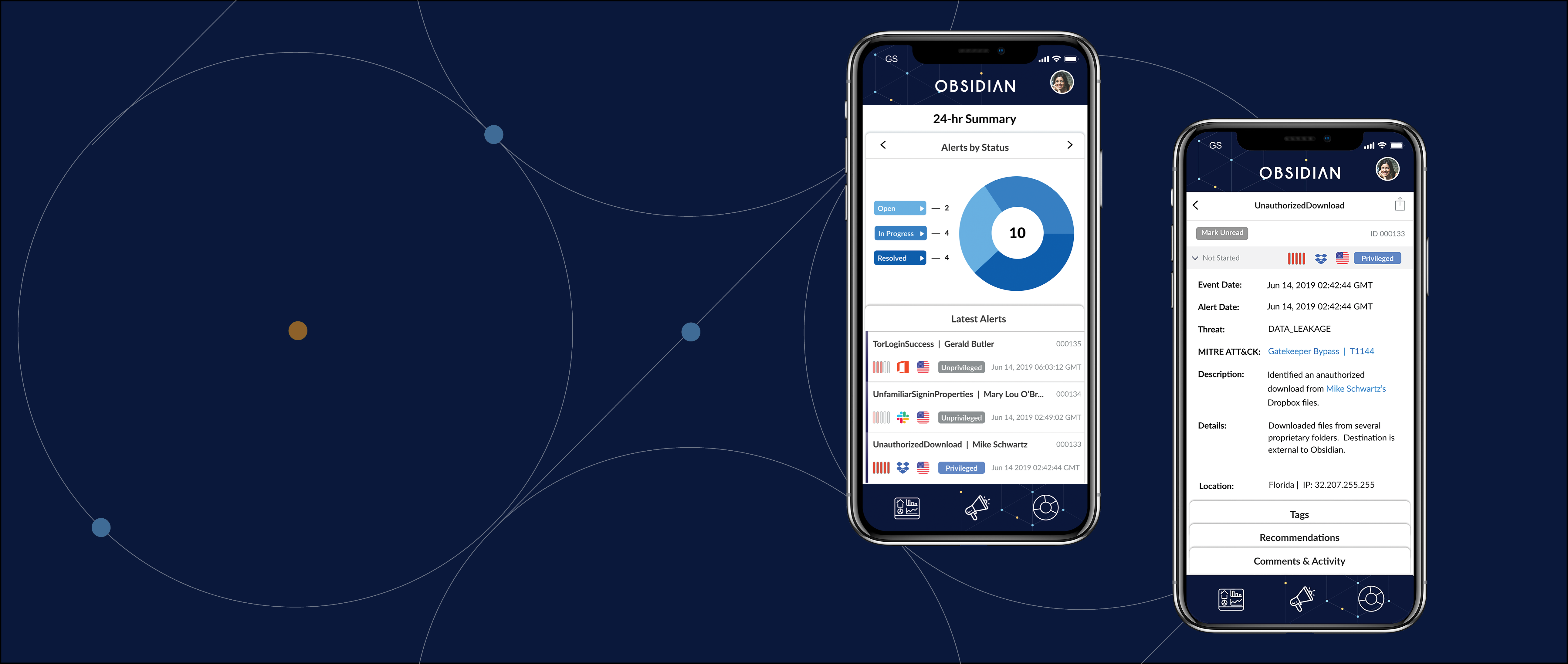 Obsidian Security Header for Mobile App